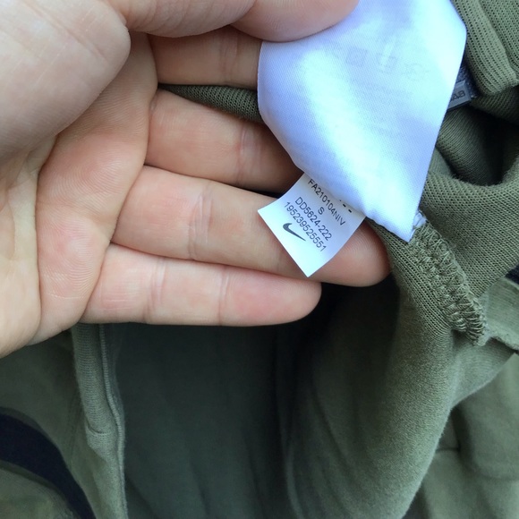 Nike sportswear tech fleece olive green hoodie sweater womens small - Picture 8 of 8